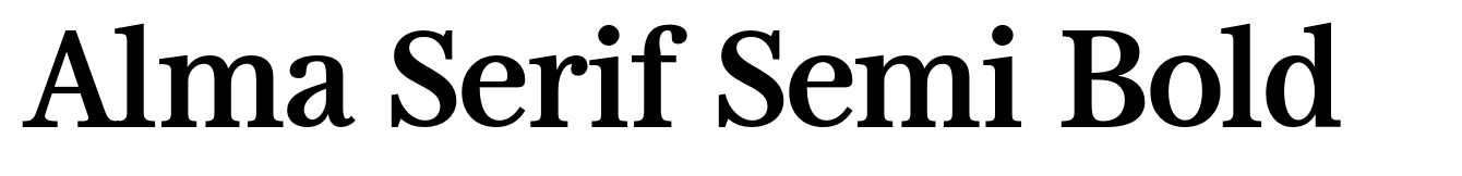 Alma Serif Semi Bold